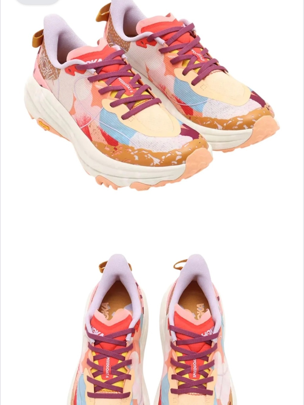 Hoka Women's Multicolor Athletic Shoes - Pink, Peach, Purple, Blue